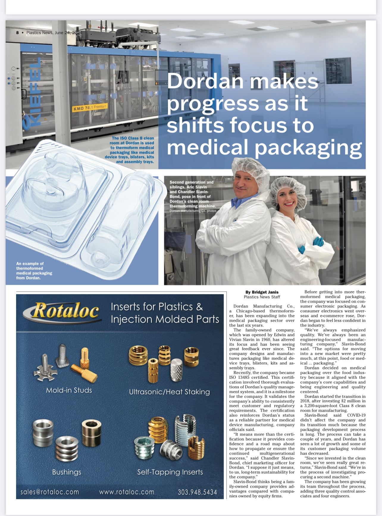 Dordan makes progress in medical thermoforming